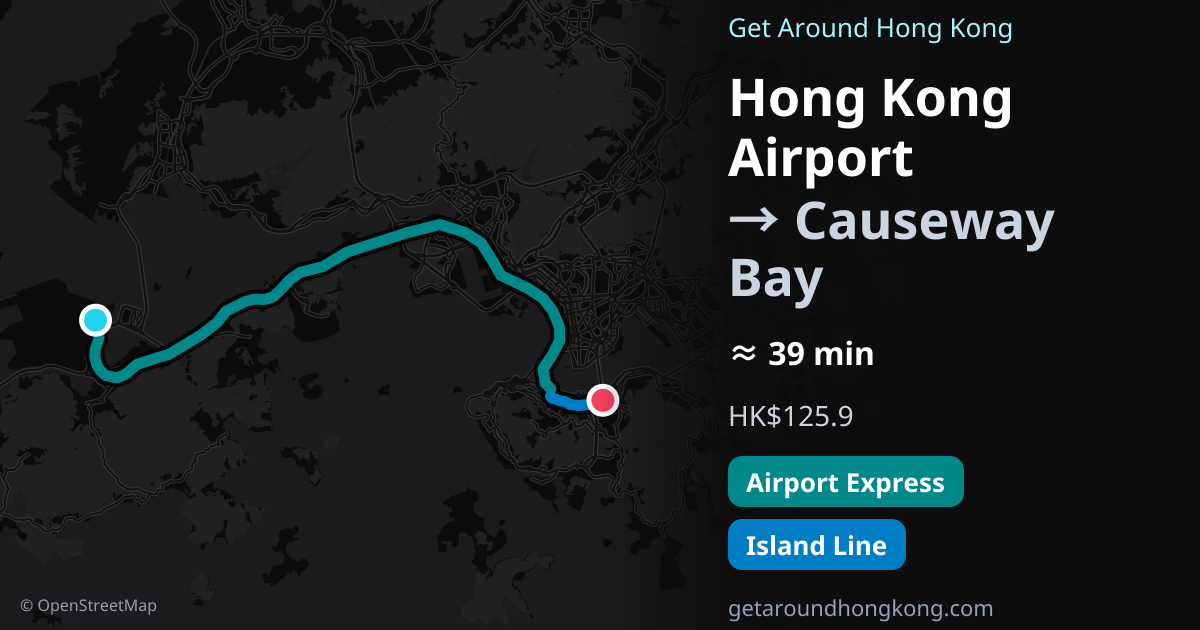 How to get from Hong Kong Airport to Causeway Bay
