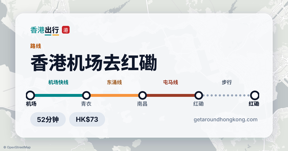 香港机场去红磡交通攻略