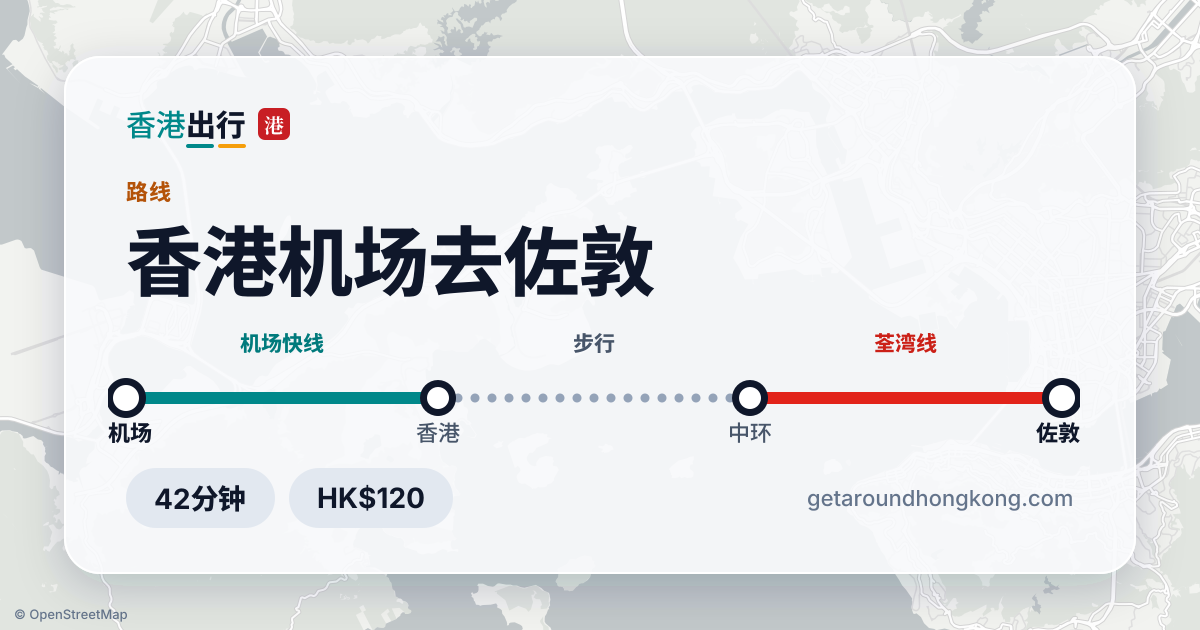 香港机场去佐敦交通攻略