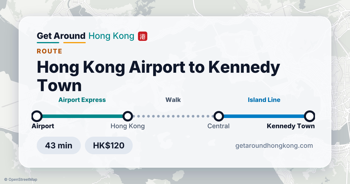 How to get from Hong Kong Airport to Kennedy Town