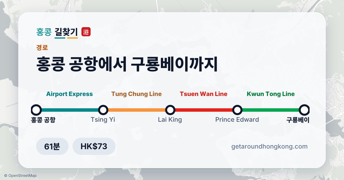 홍콩 공항에서 구룡베이 가는 법