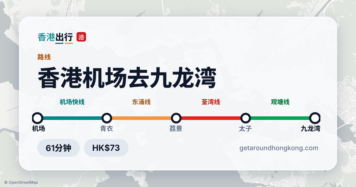 香港机场去九龙湾交通攻略
