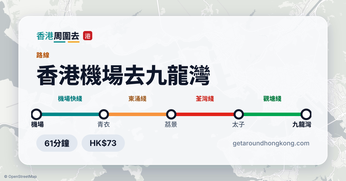 香港機場去九龍灣交通攻略