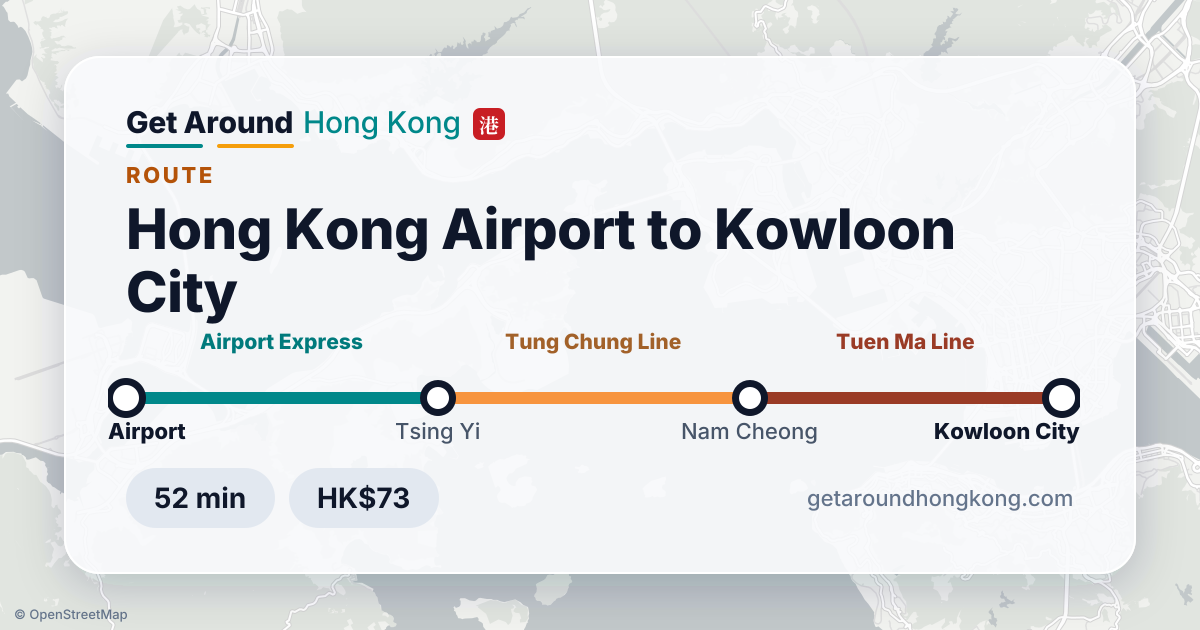 How to get from Hong Kong Airport to Kowloon City