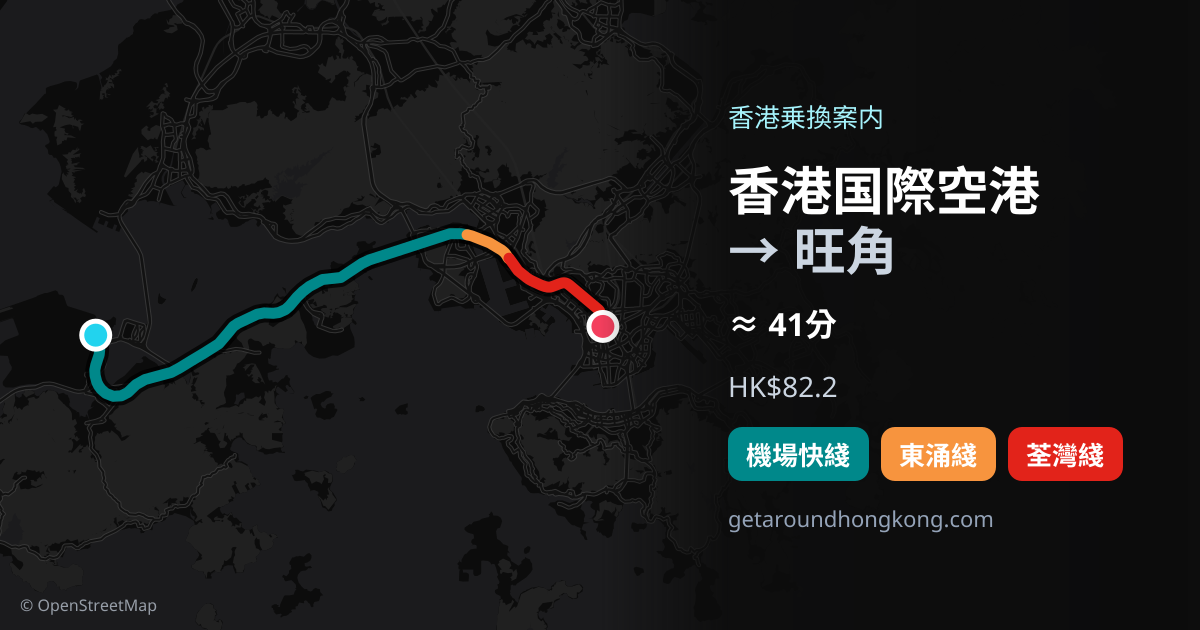 香港国際空港から旺角への行き方