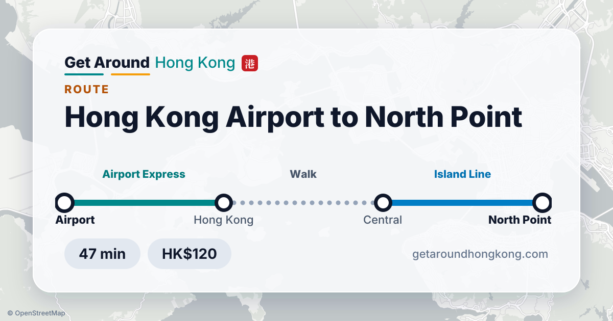 How to get from Hong Kong Airport to North Point