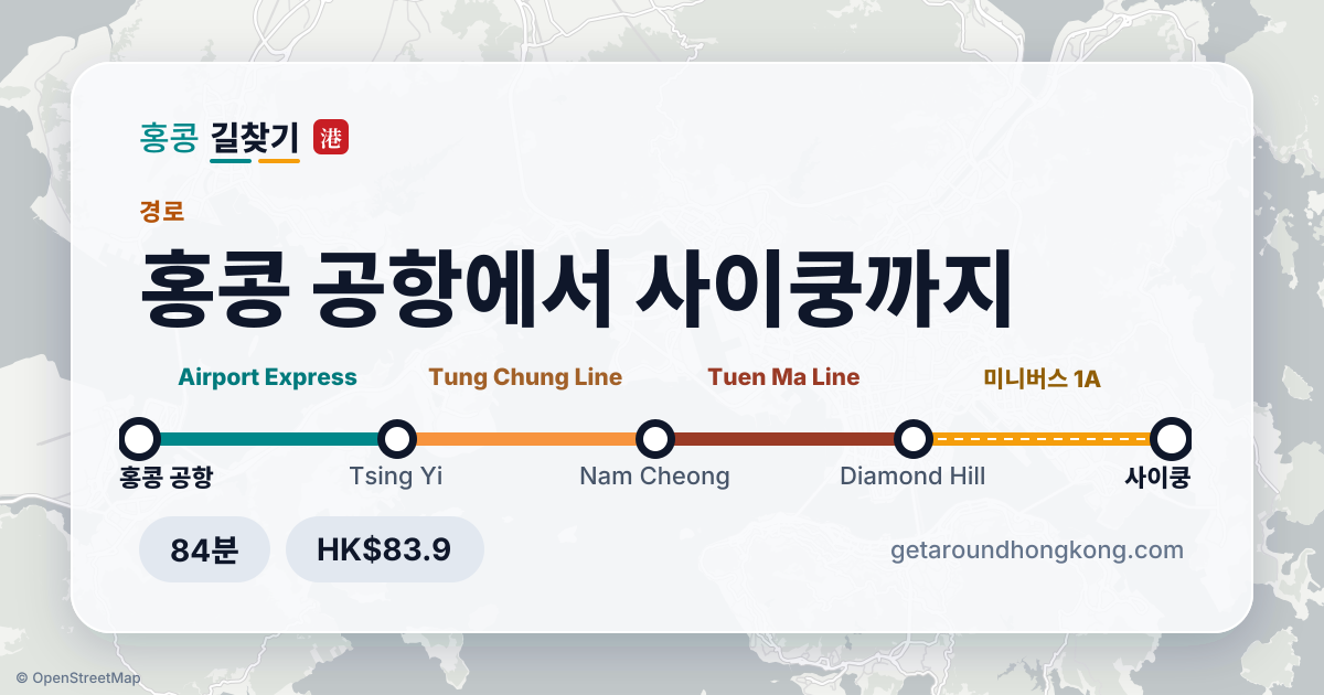 홍콩 공항에서 사이쿵 가는 법