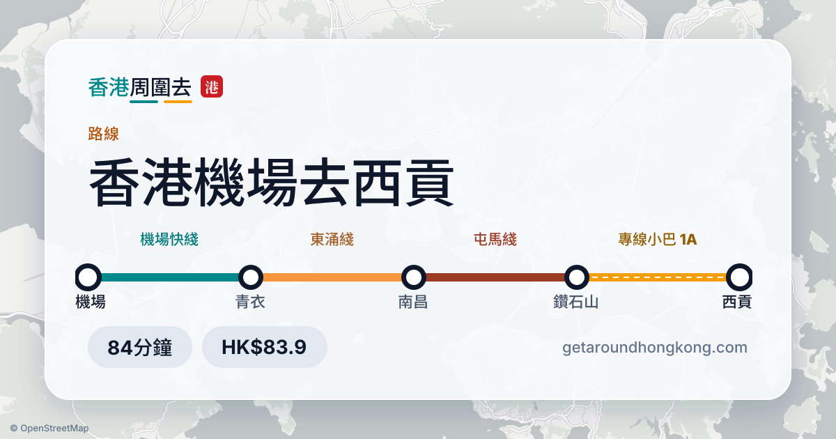 香港機場去西貢交通攻略