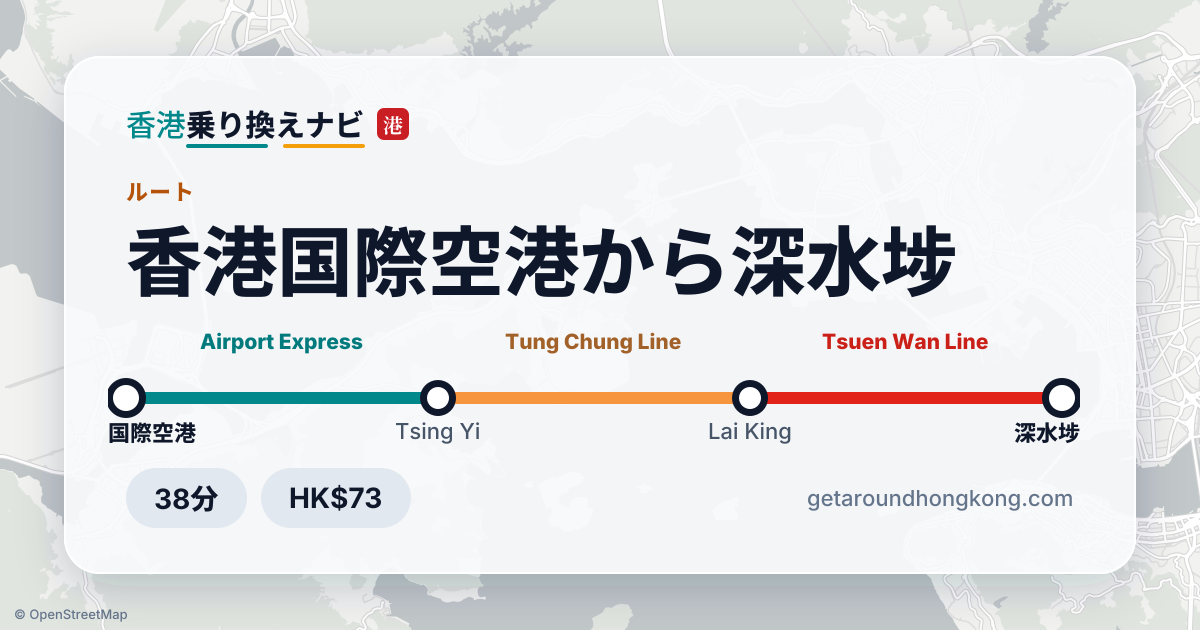 香港国際空港から深水埗への行き方