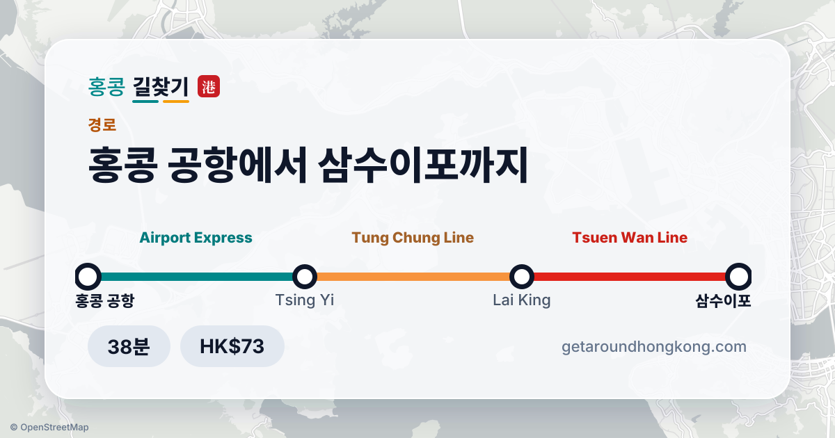 홍콩 공항에서 삼수이포 가는 법