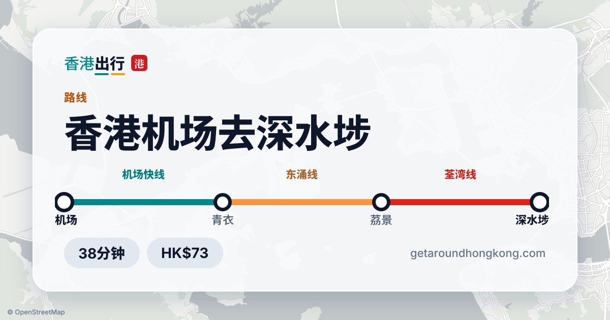 香港机场去深水埗交通攻略