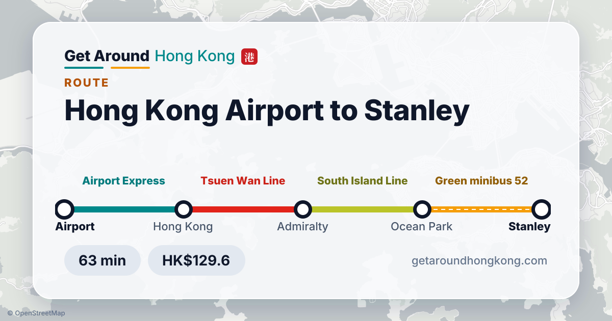 How to get from Hong Kong Airport to Stanley