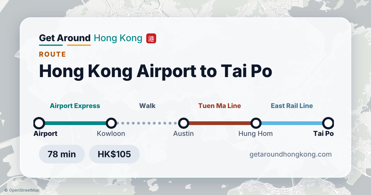 How to get from Hong Kong Airport to Tai Po