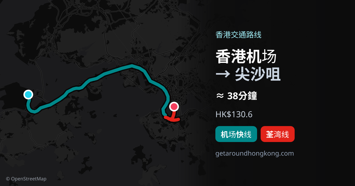 香港机场去尖沙咀交通攻略