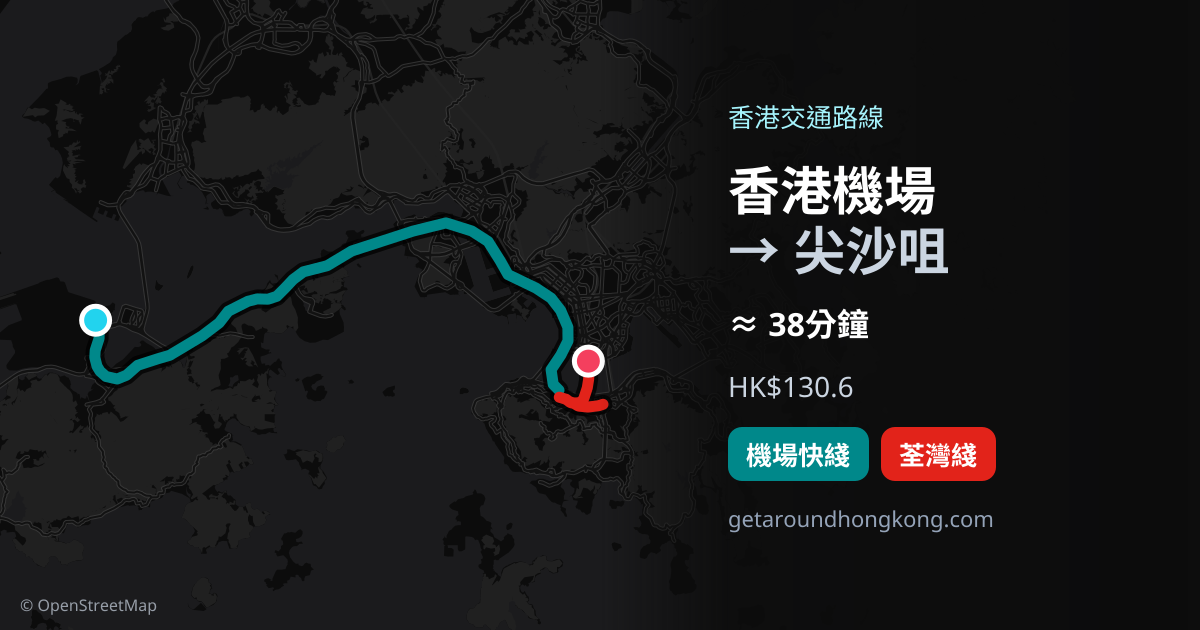 香港機場去尖沙咀交通攻略