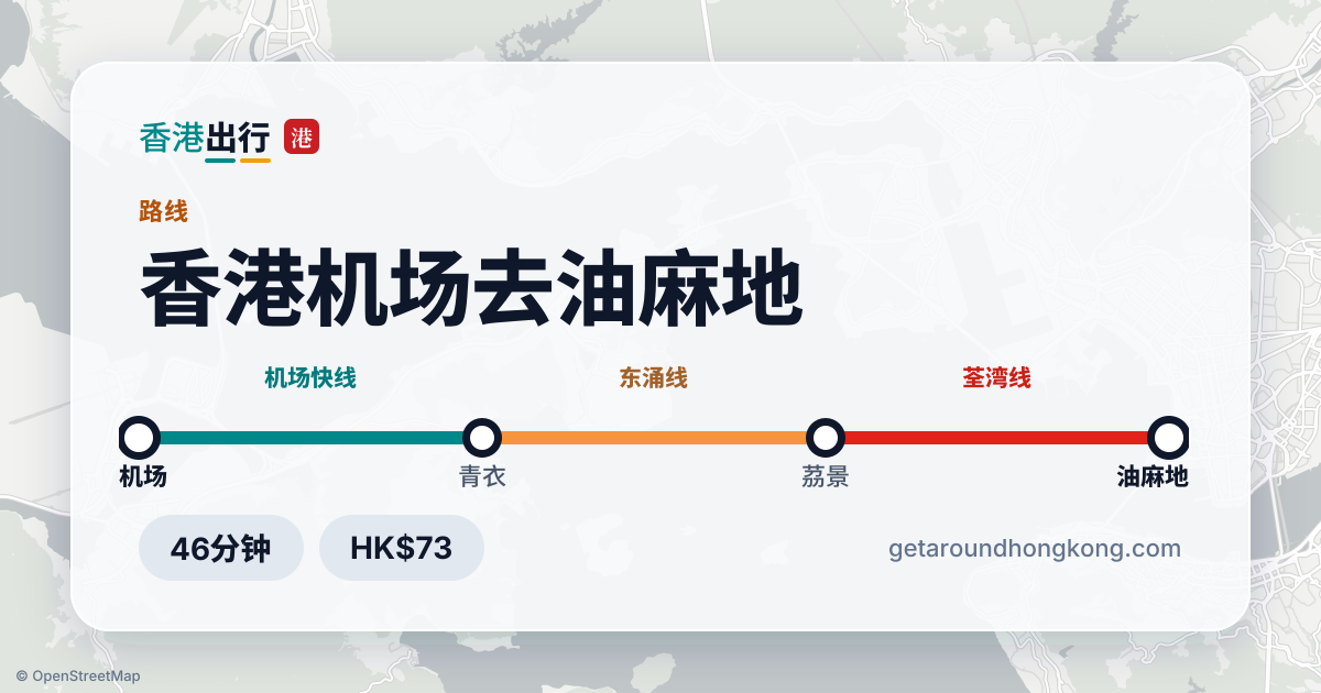 香港机场去油麻地交通攻略