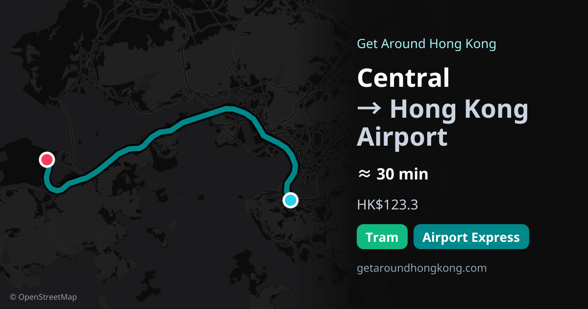 How to get from Central to Hong Kong Airport
