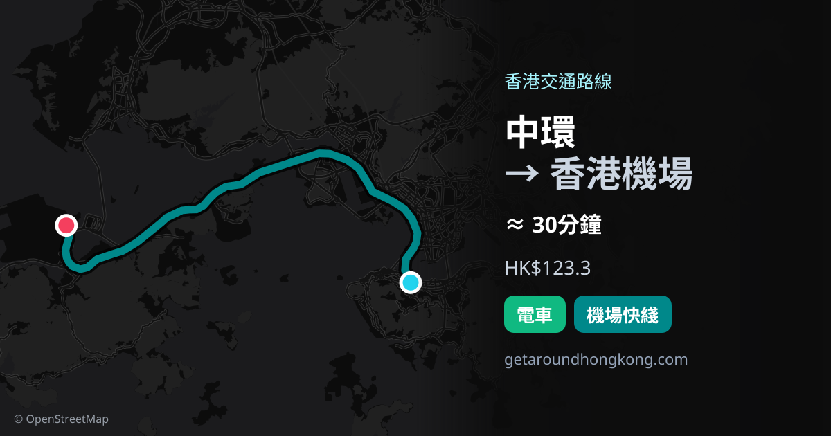 中環去香港機場交通攻略