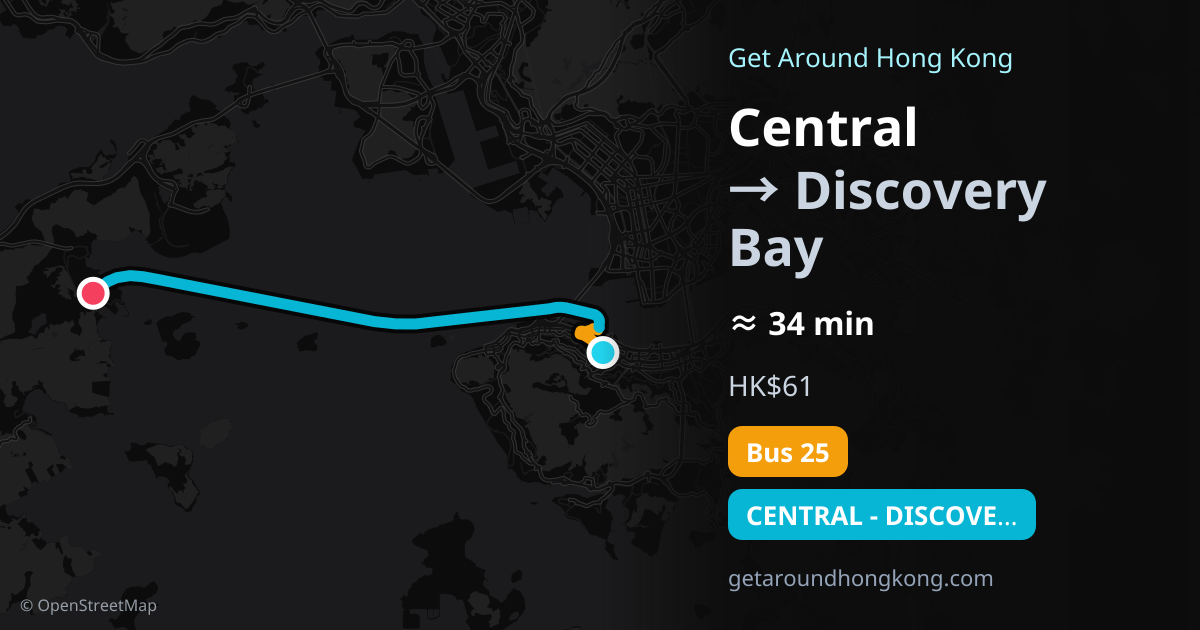 How to get from Central to Discovery Bay