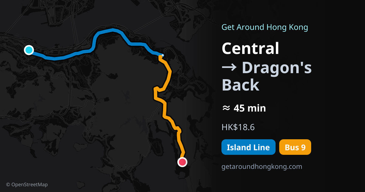 How to get from Central to Dragon's Back