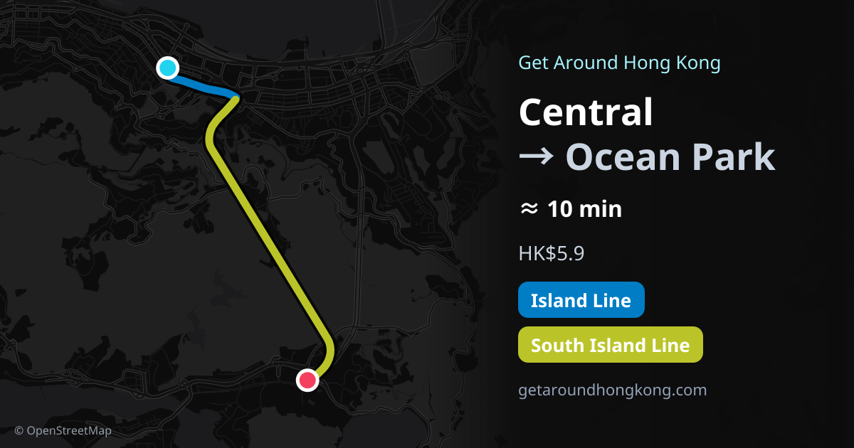 How to get from Central to Ocean Park