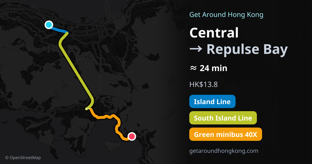 How to get from Central to Repulse Bay