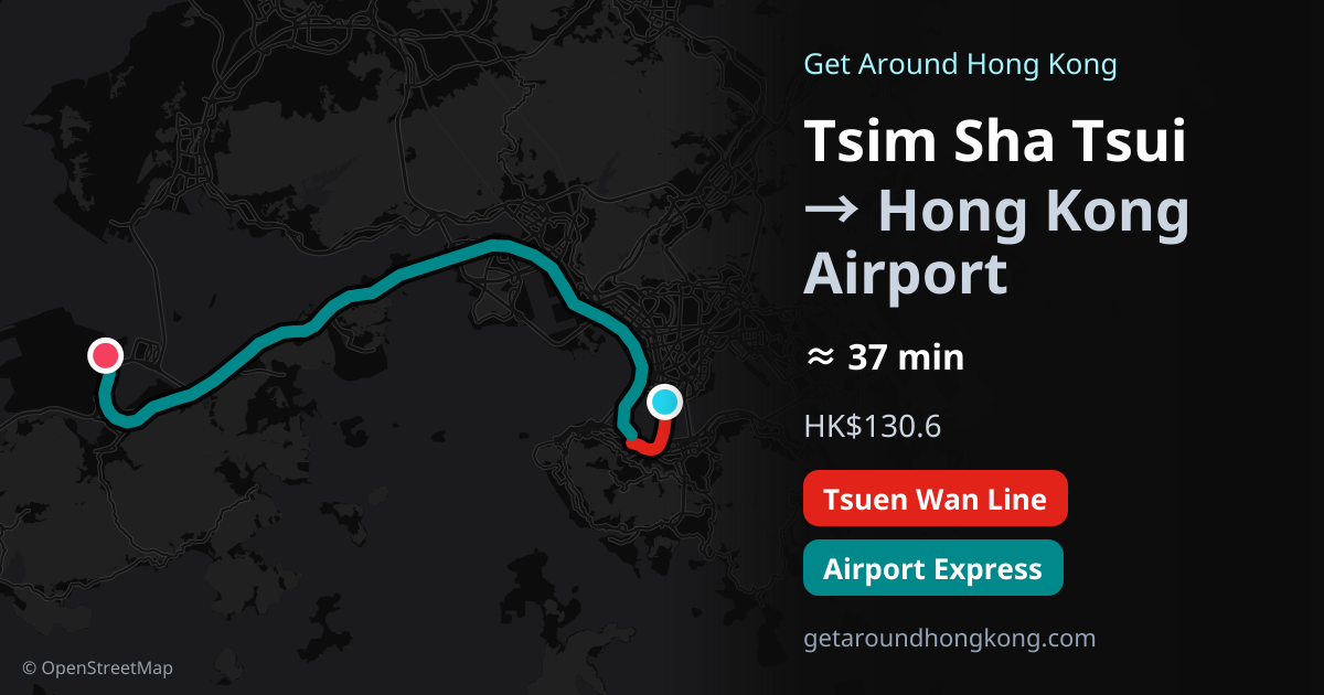 How to get from Tsim Sha Tsui to Hong Kong Airport