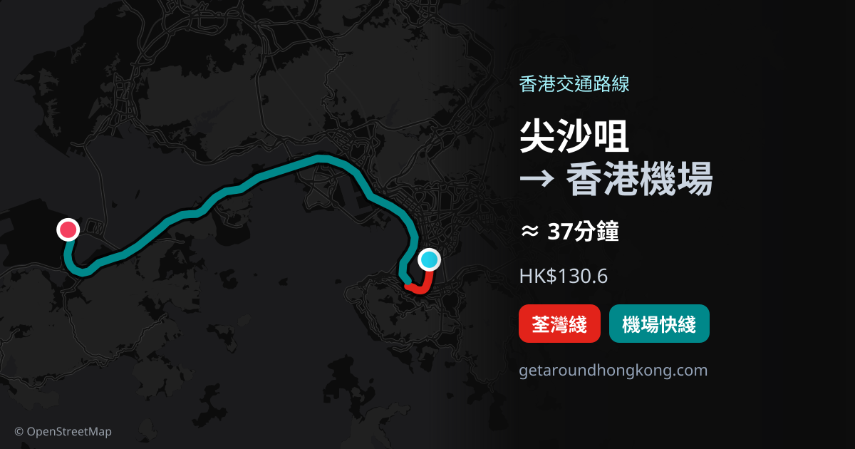 尖沙咀去香港機場交通攻略