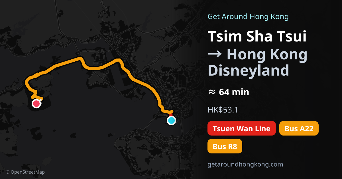 How to get from Tsim Sha Tsui to Hong Kong Disneyland
