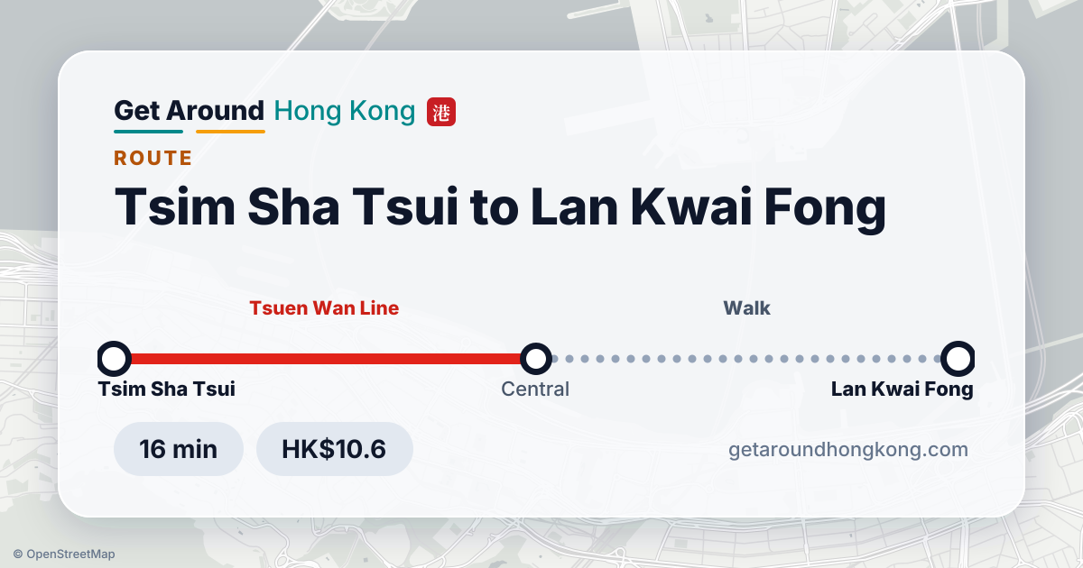 How to get from Tsim Sha Tsui to Lan Kwai Fong