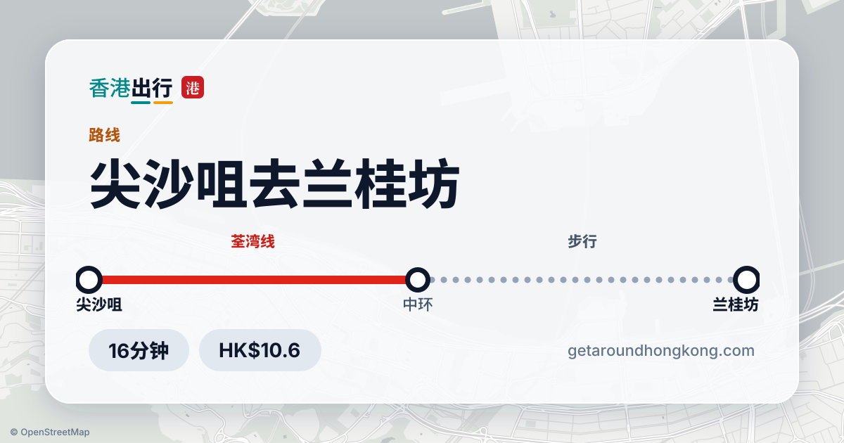 尖沙咀去兰桂坊交通攻略