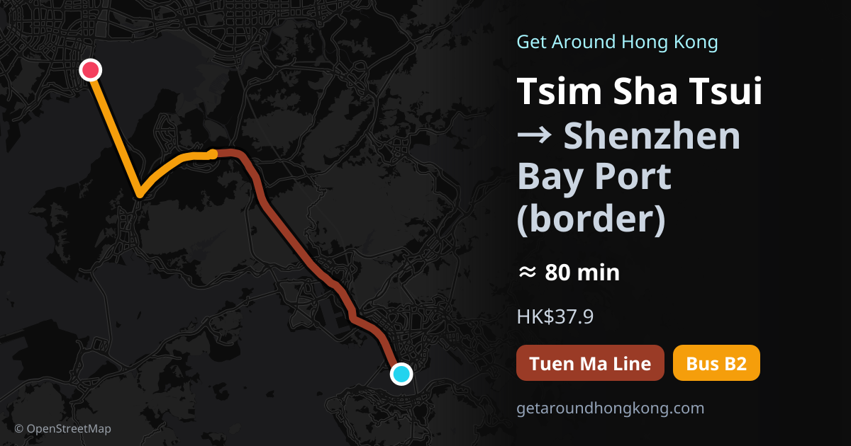 How to get from Tsim Sha Tsui to Shenzhen Bay Port (border)
