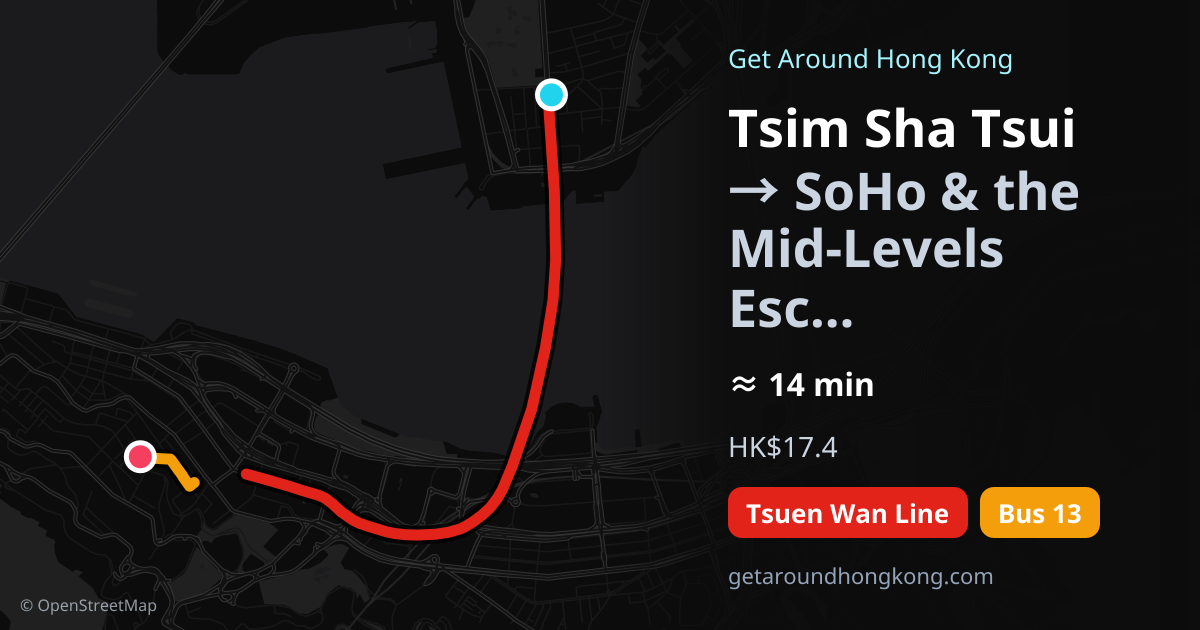 How to get from Tsim Sha Tsui to SoHo & the Mid-Levels Escalator