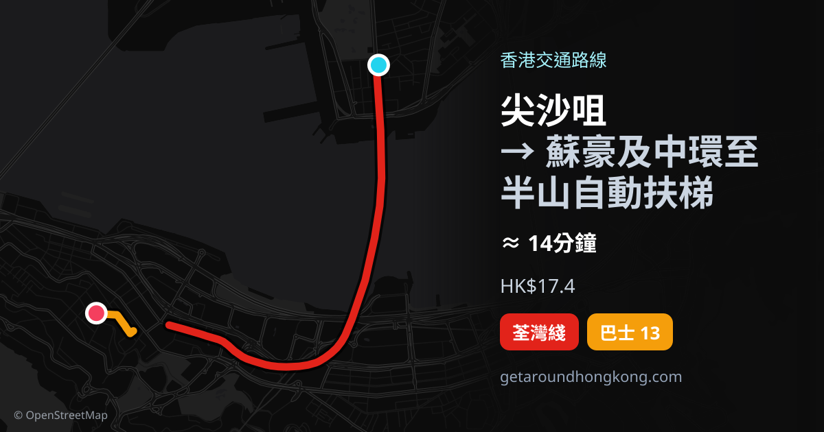 尖沙咀去蘇豪及中環至半山自動扶梯交通攻略
