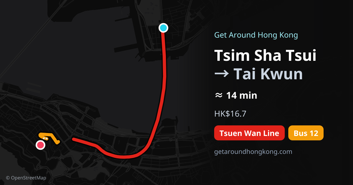 How to get from Tsim Sha Tsui to Tai Kwun