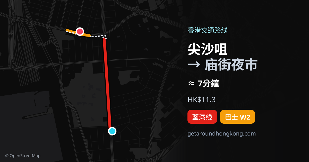 尖沙咀去庙街夜市交通攻略