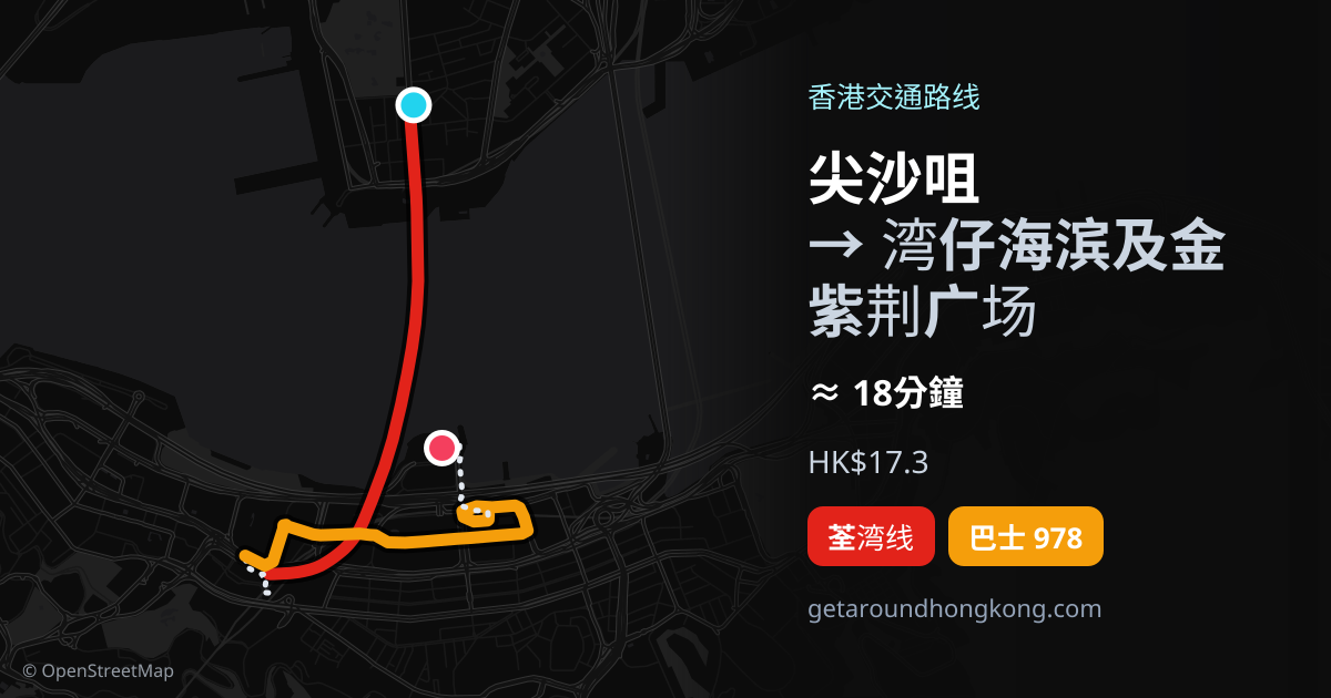 尖沙咀去湾仔海滨及金紫荆广场交通攻略